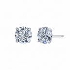 4 Prong Martini Diamond Stud Earring