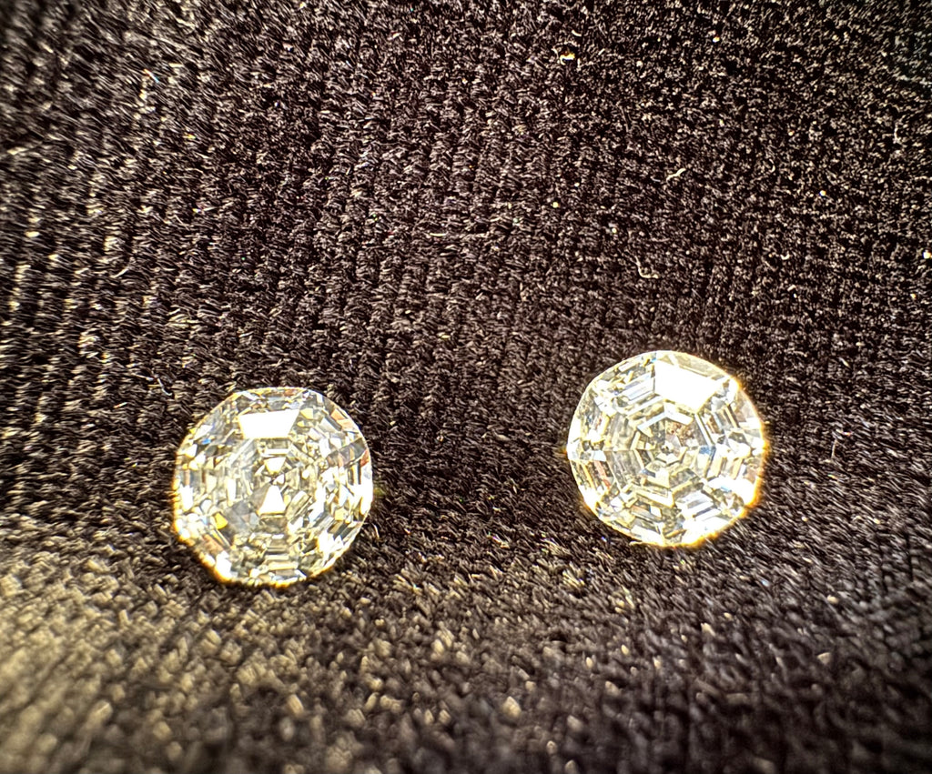 1.91 ctw Pair of Octagonal IGI Certified D VVS2 Lab Diamonds