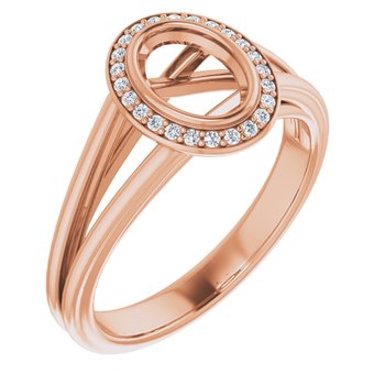 Sorin Elegant Halo Split Shank Semi-Mount Ring