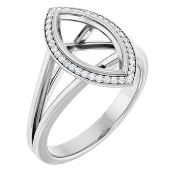 Sorin Elegant Halo Split Shank Semi-Mount Ring