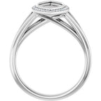 Sorin Elegant Halo Split Shank Semi-Mount Ring
