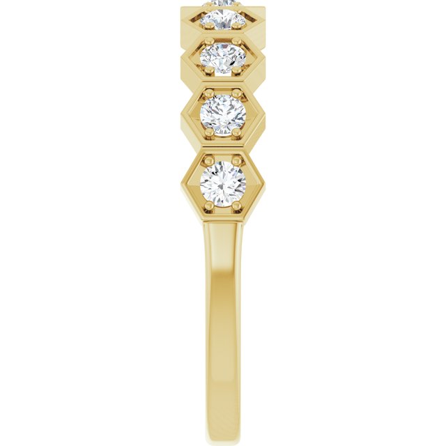 Beatrice Honeycomb Lab Diamond Band