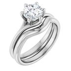 Sable Cross Basket Six Prong Solitaire