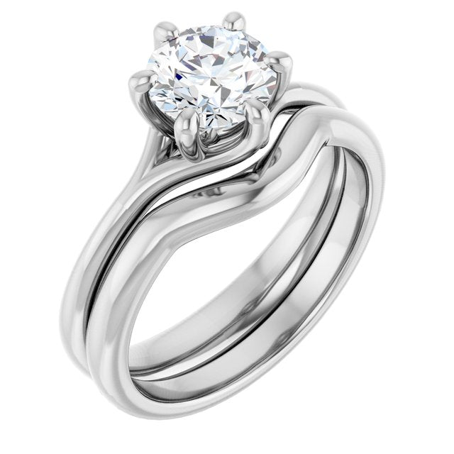 Sable Cross Basket Six Prong Solitaire