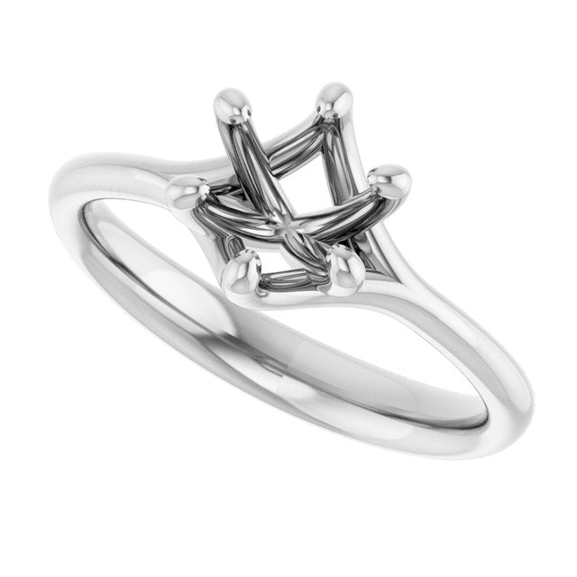 Sable Cross Basket Six Prong Solitaire