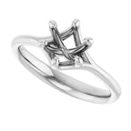 Sable Cross Basket Six Prong Solitaire
