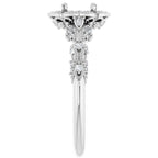 Demi Scalloped Vintage Inspired Halo Semi-Mount