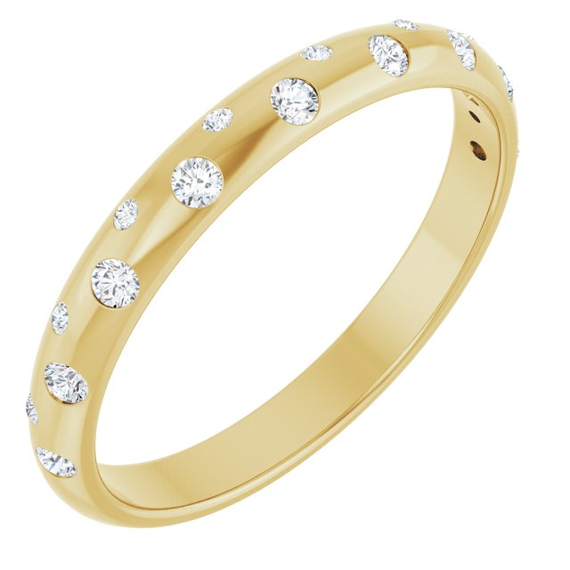 Dot Lab Diamond Dotted Gold Band