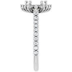 Elise Snowflake Halo Style Vintage Inspired Semi-Mount