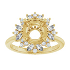 Millie Floral Inspired Halo Semi-Mount