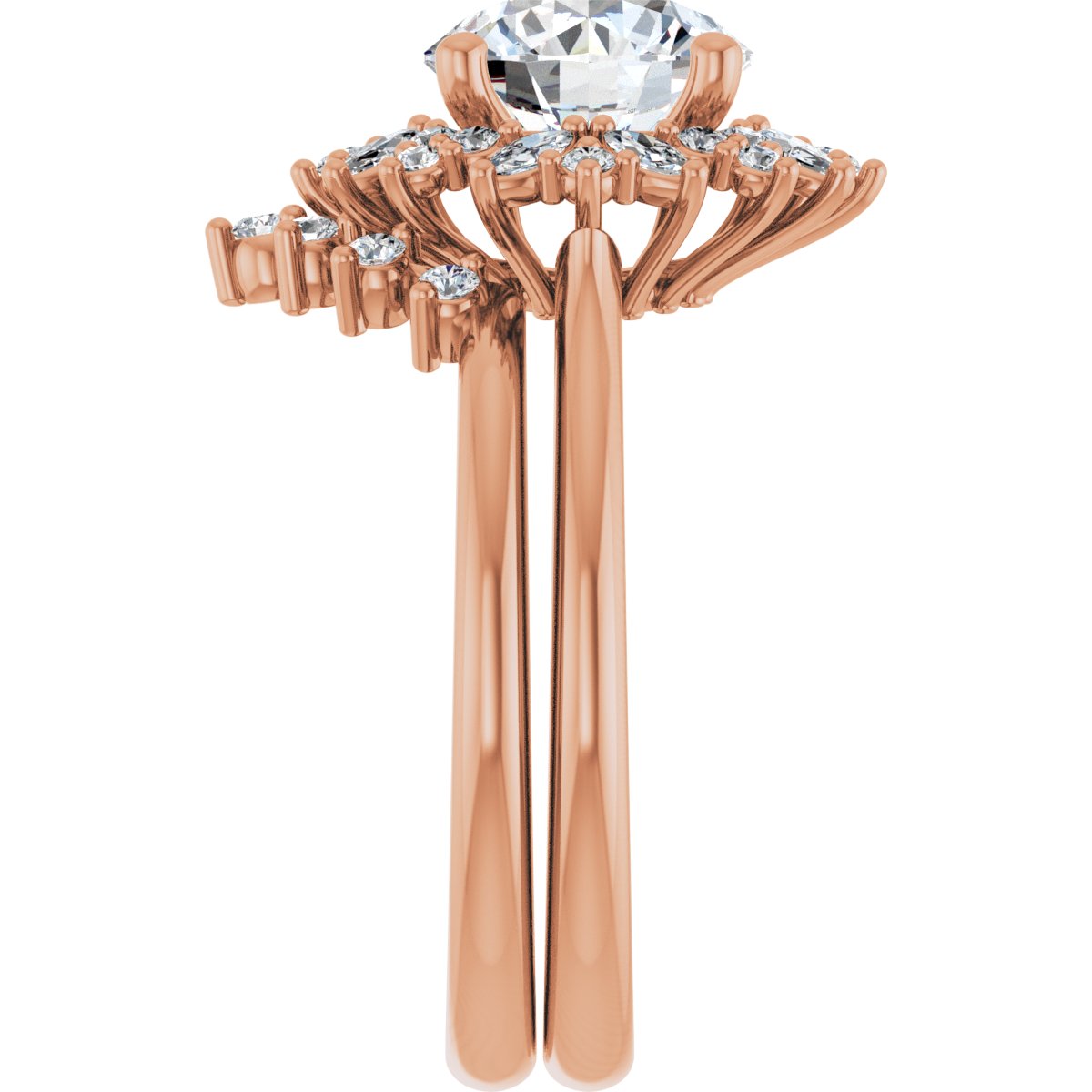 Millie Floral Inspired Halo Semi-Mount