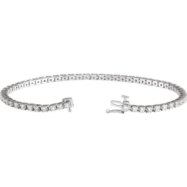 Simple Line Tennis Bracelet