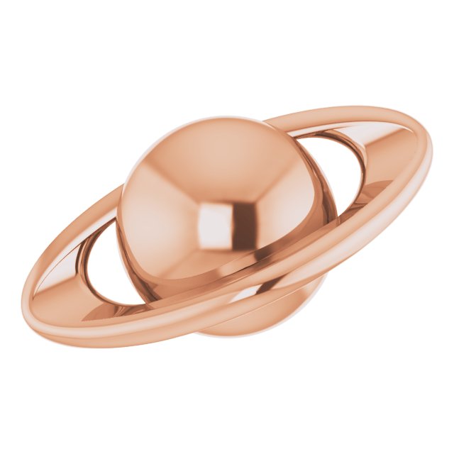 Single Earring Little Spin- Solid Gold Planet Earring