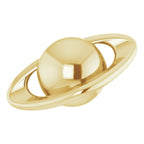 Single Earring Little Spin- Solid Gold Planet Earring