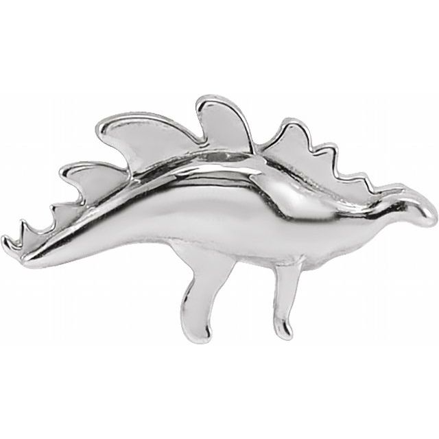 Single Earring Rawr- Solid Gold Dino Earring