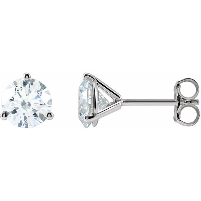 3 Prong Lab Diamond Stud in 14k