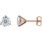 3 Prong Lab Diamond Stud in 14k