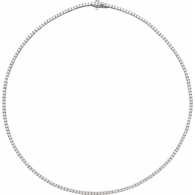 5 7/8 Diamond Tennis Line Necklace