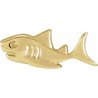 Single Earring Fin- Solid Gold Shark Earring