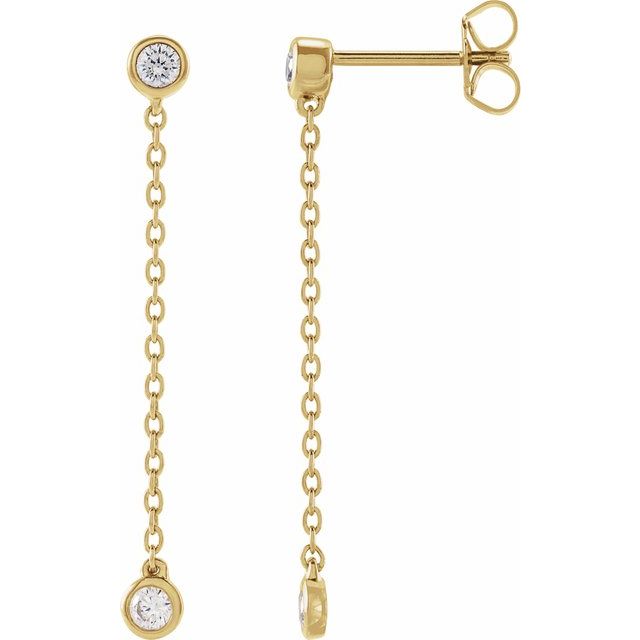 Hannah Chain Drop Diamond Earrings