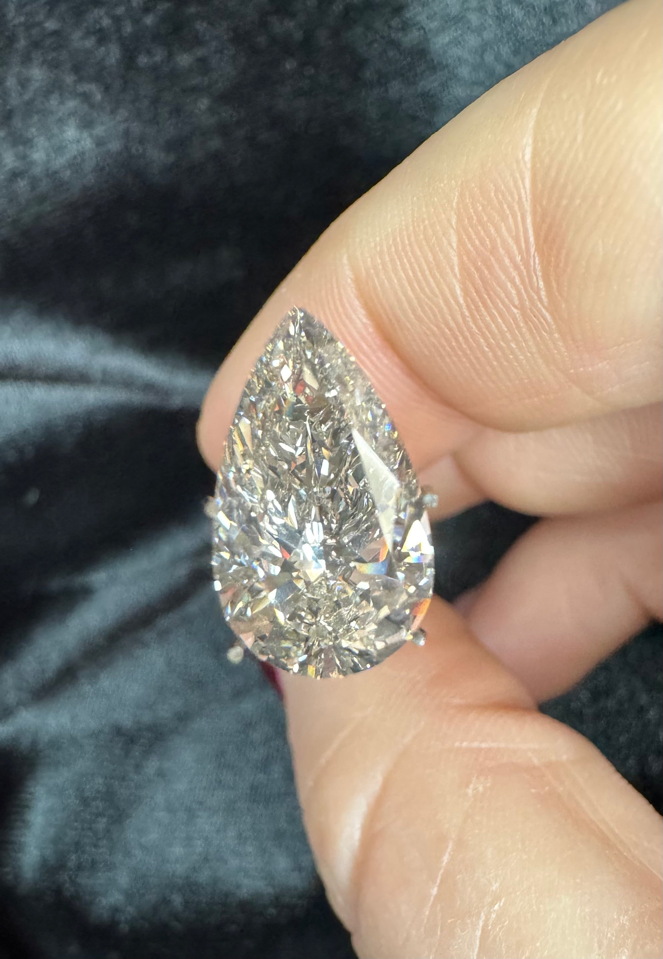 3.37 ct Pear Cut IGI Certified Lab Diamond