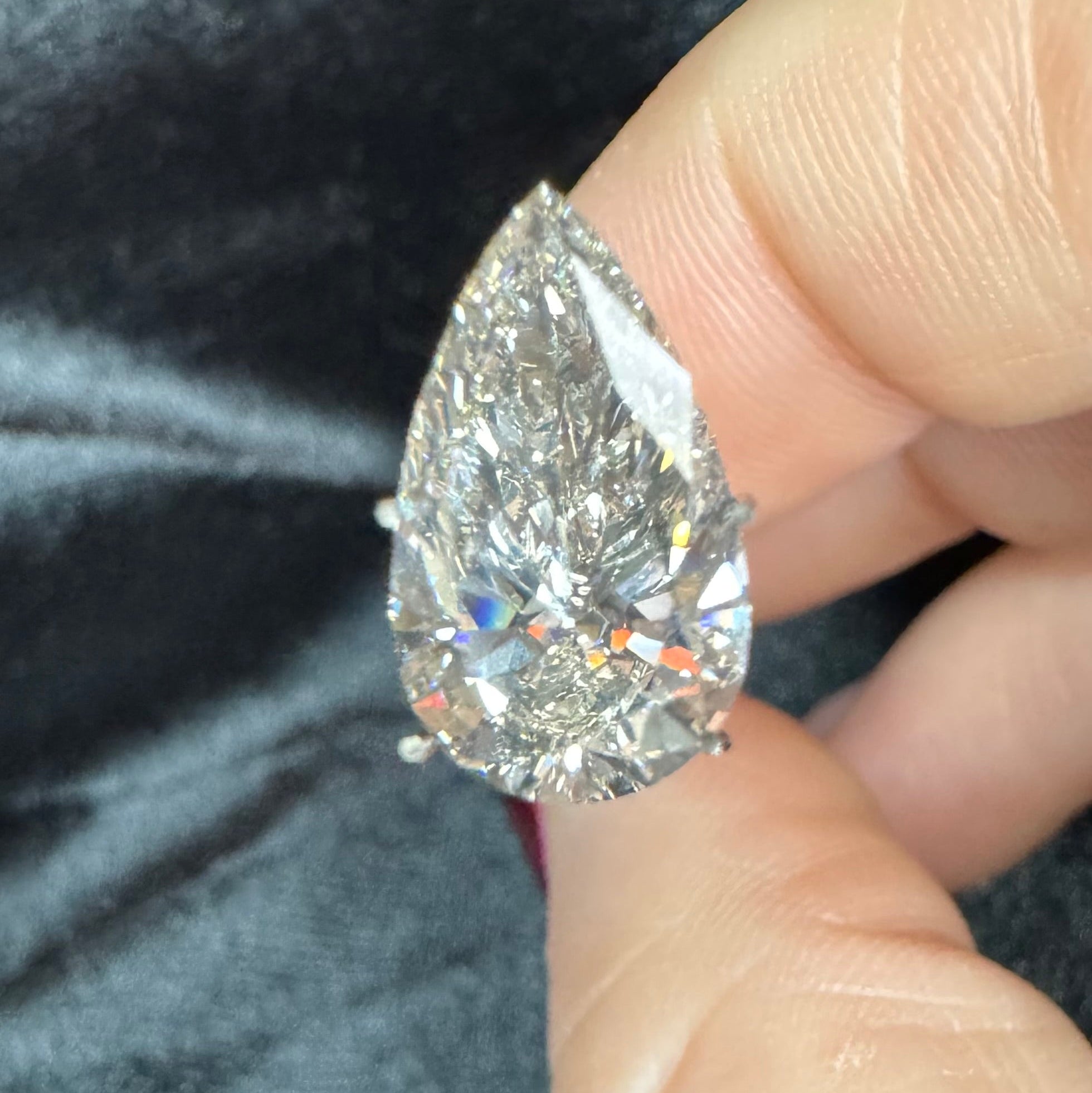 3.37 ct Pear Cut IGI Certified Lab Diamond