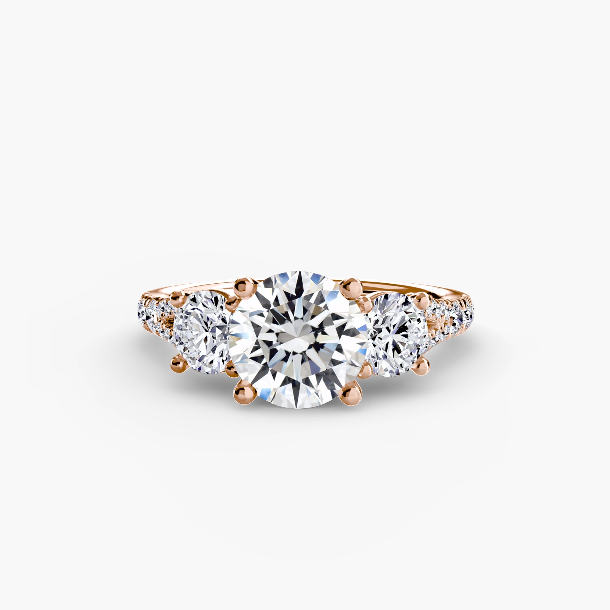 Three-Stone with Pavé Band 3