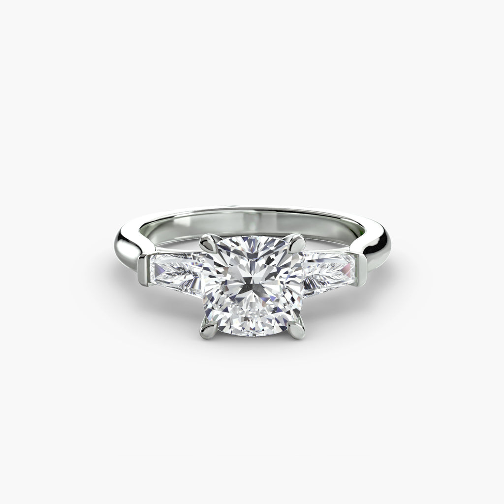 Three-Stone Ring (Baguette Side Stones)