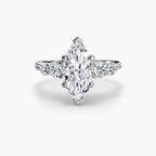 Five Stone Ring with Pavé Band