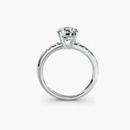 Solitaire with Shoulder Accents