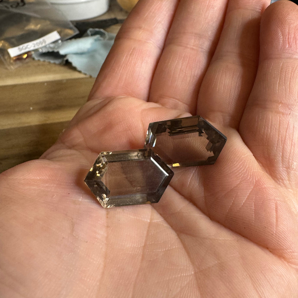 Large Smoky Quartz Faceted Stones