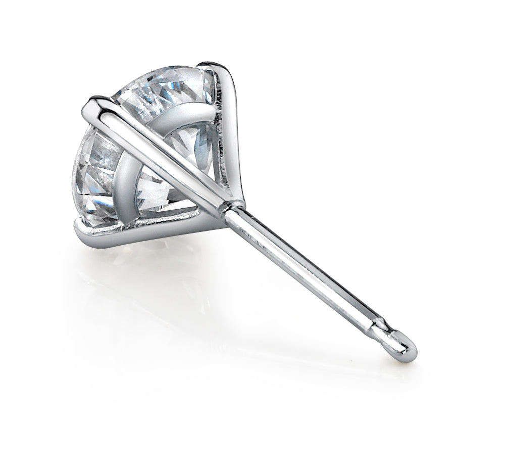 4 Prong Martini Diamond Stud Earring