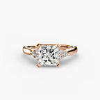 Solitaire with Cluster Shoulders 2