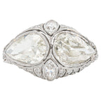 Example of Antique Ring using two pear diamonds