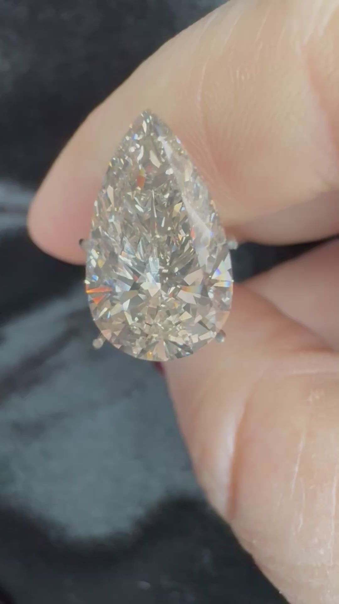 3.37 ct Pear Cut IGI Certified Lab Diamond